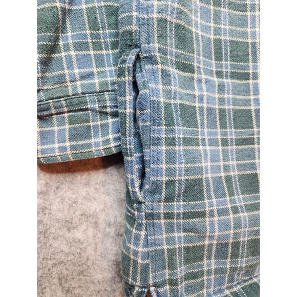 Cabelas Mens Large Flannel Button Up Shirt Jacket Shacket Size L - Picture 11 of 15